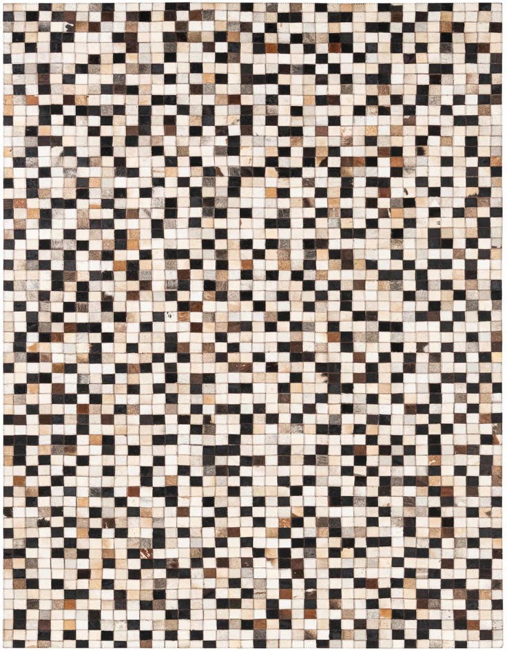 Detail image of 5' x 7' 10 Cowhide Leather Rug