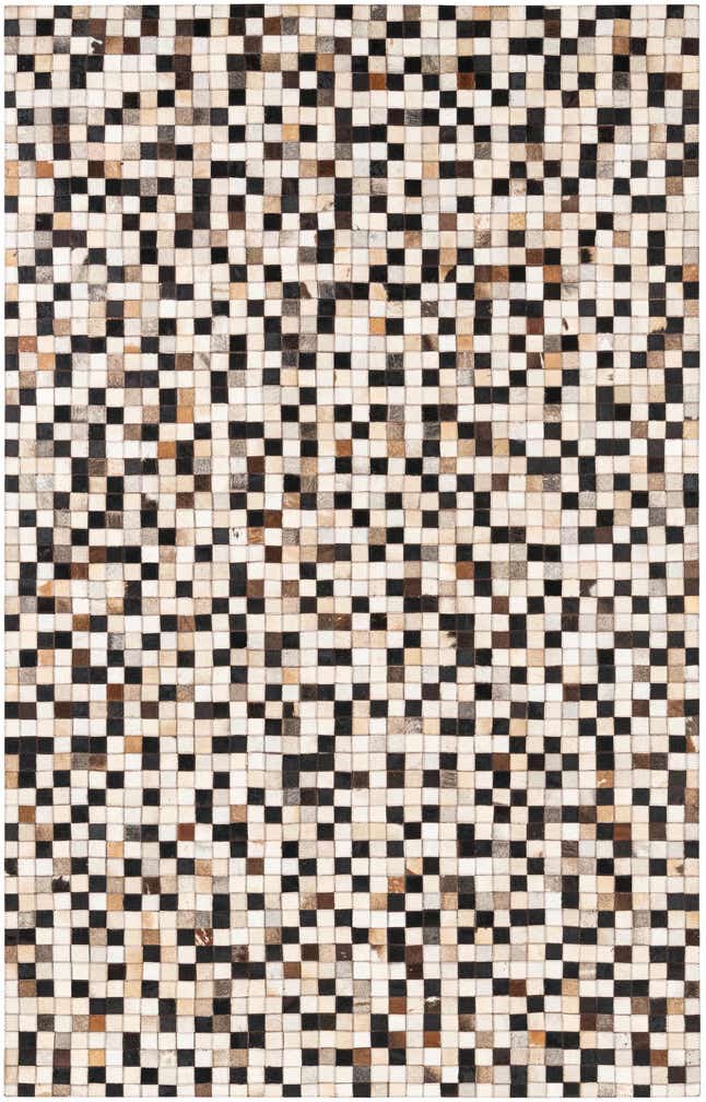 5' x 7' 10 Cowhide Leather Rug