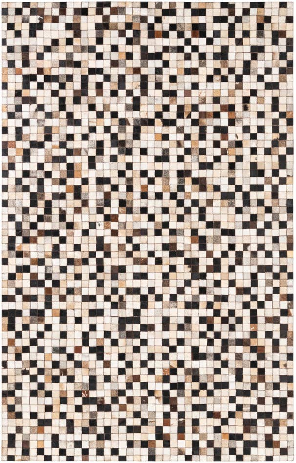 Detail image of 5' x 7' 10 Cowhide Leather Rug