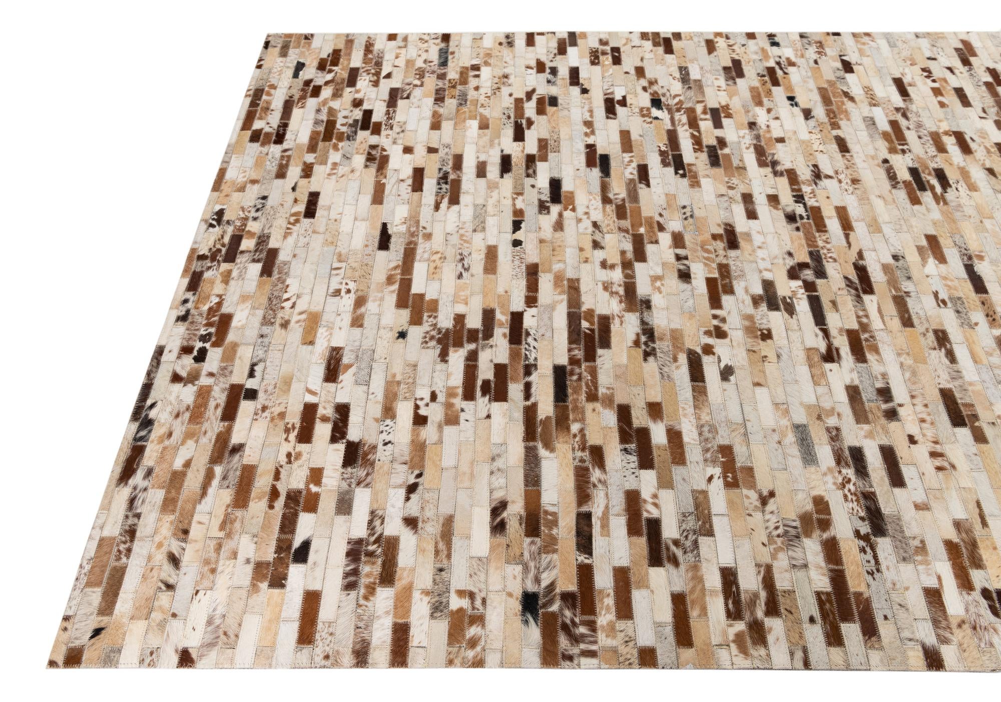 5' x 8' Cowhide Leather Rug