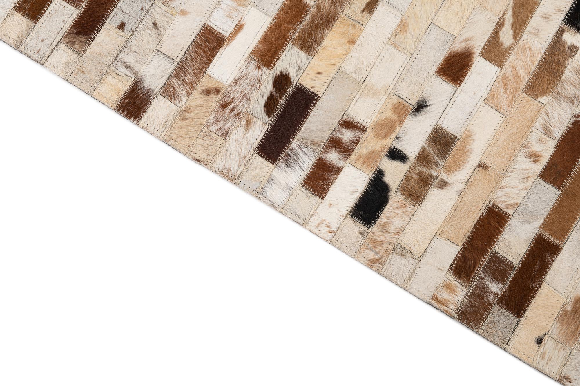 5' x 8' Cowhide Leather Rug