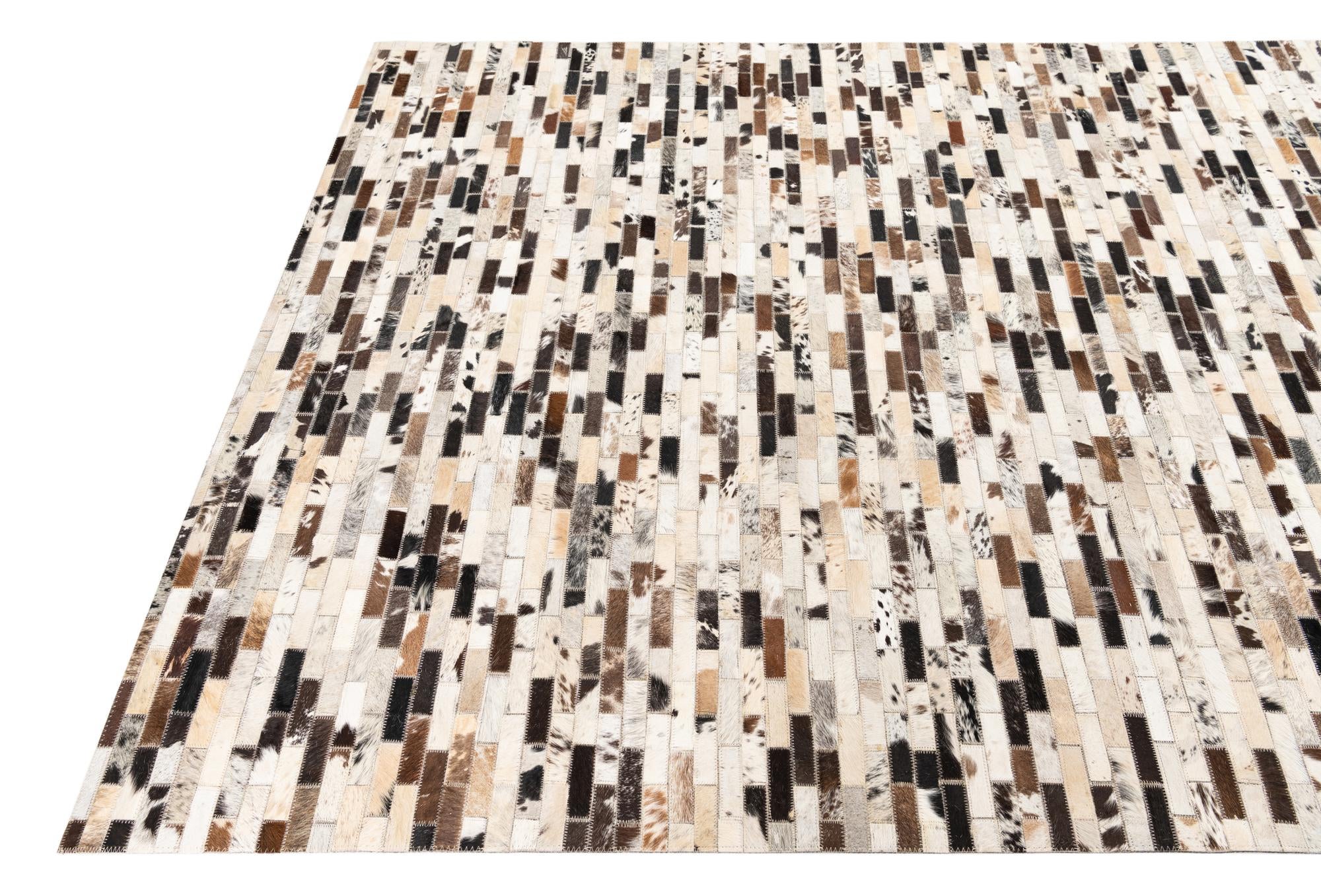 5' x 8' Cowhide Leather Rug
