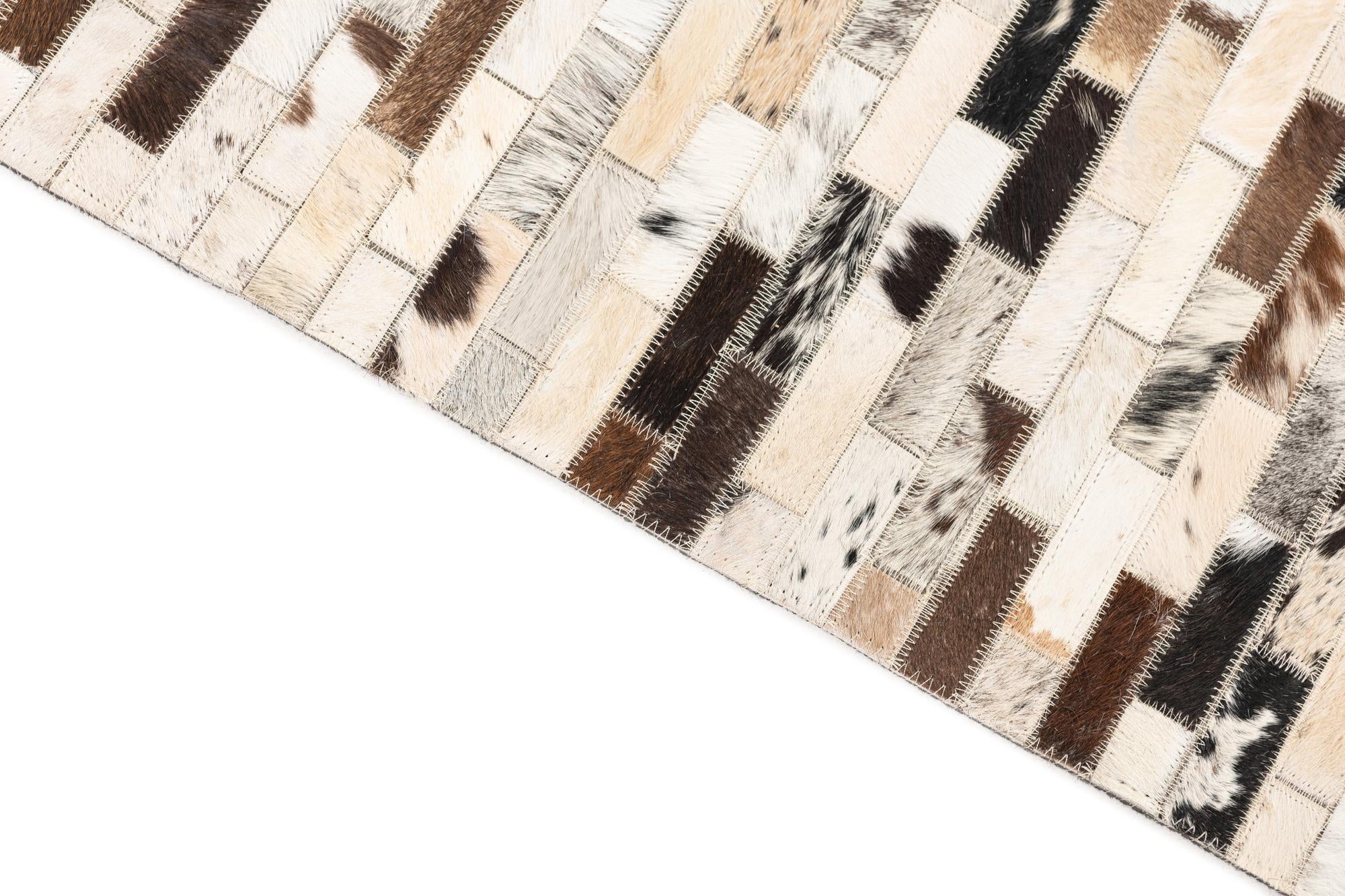 5' x 8' Cowhide Leather Rug