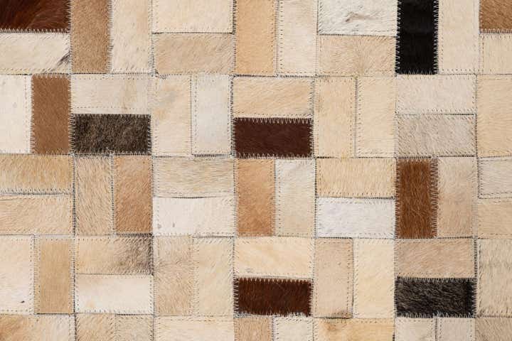 5' x 8' Cowhide Leather Rug