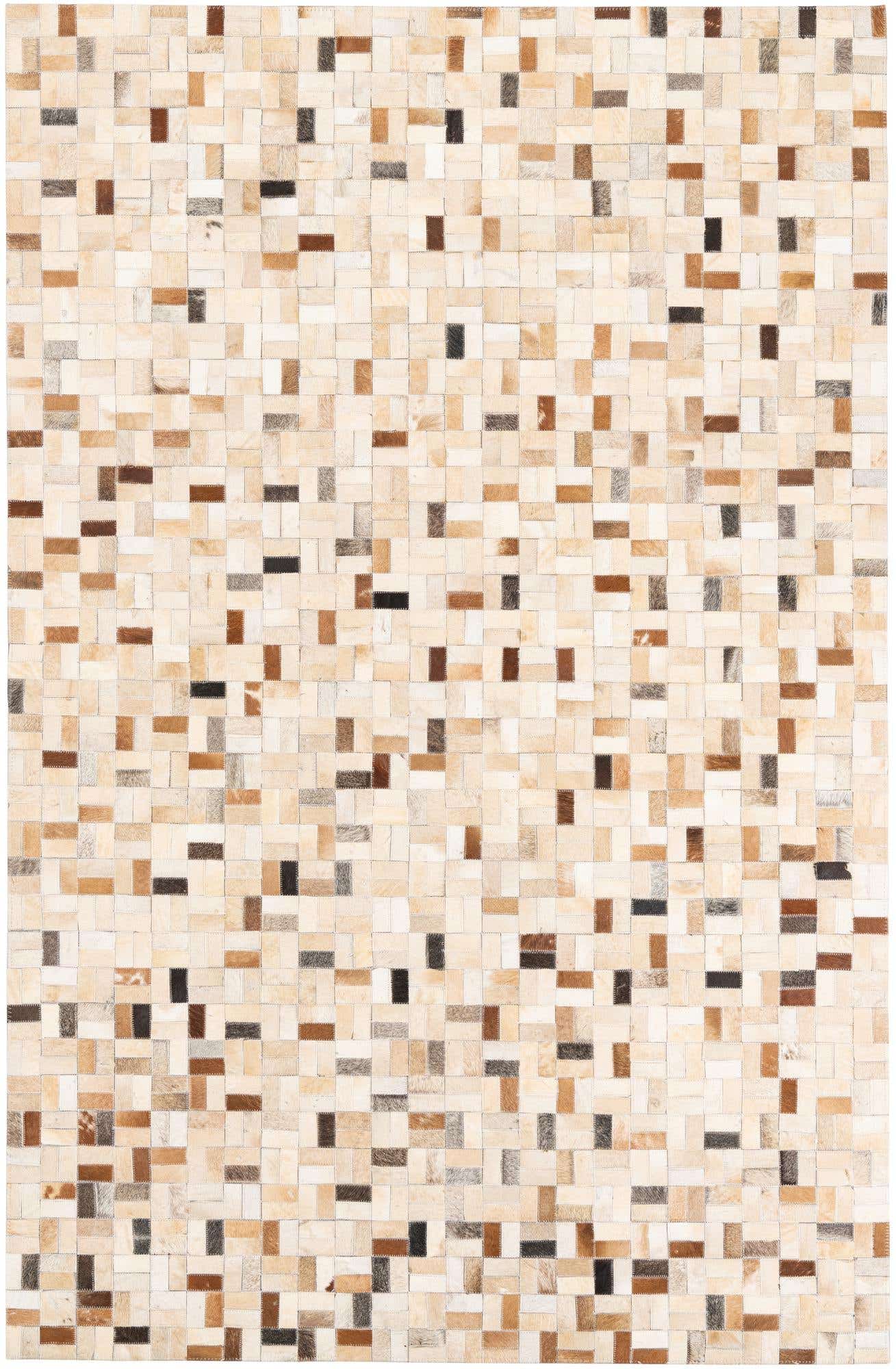 5' x 8' Cowhide Leather Rug