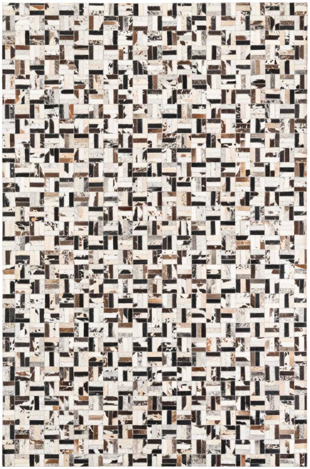 Detail image of 5' 2 x 7' 10 Cowhide Leather Rug