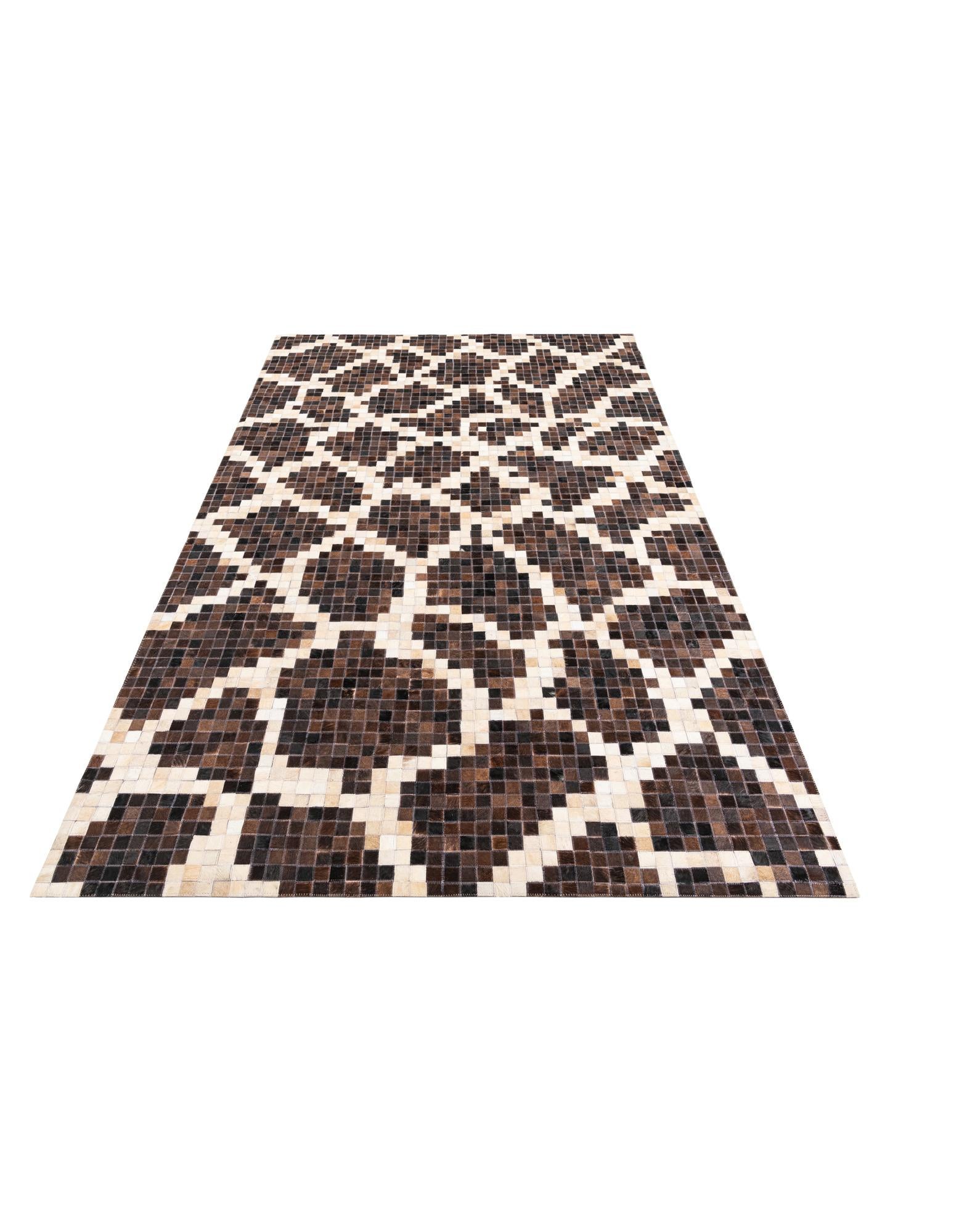5' 2 x 8' 2 Cowhide Leather Rug