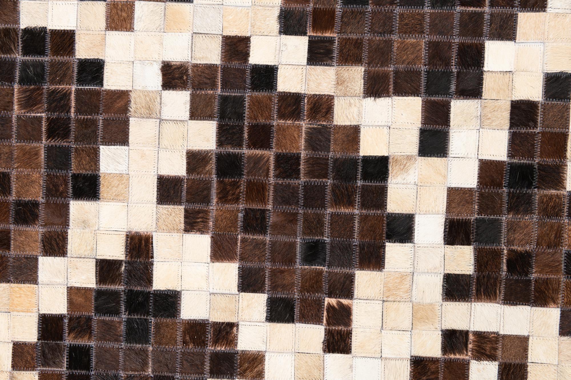 5' 2 x 8' 2 Cowhide Leather Rug