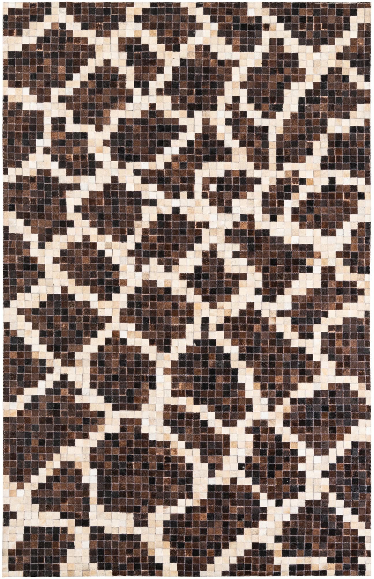 5' 2 x 8' 2 Cowhide Leather Rug