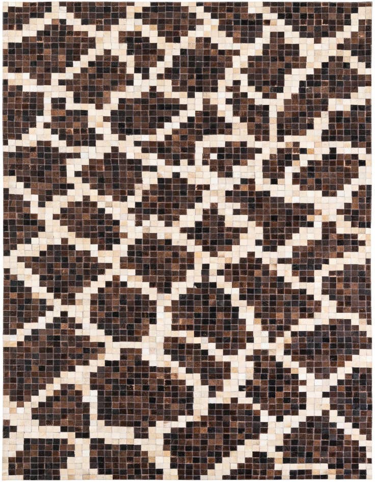 Detail image of 5' 2 x 8' 2 Cowhide Leather Rug