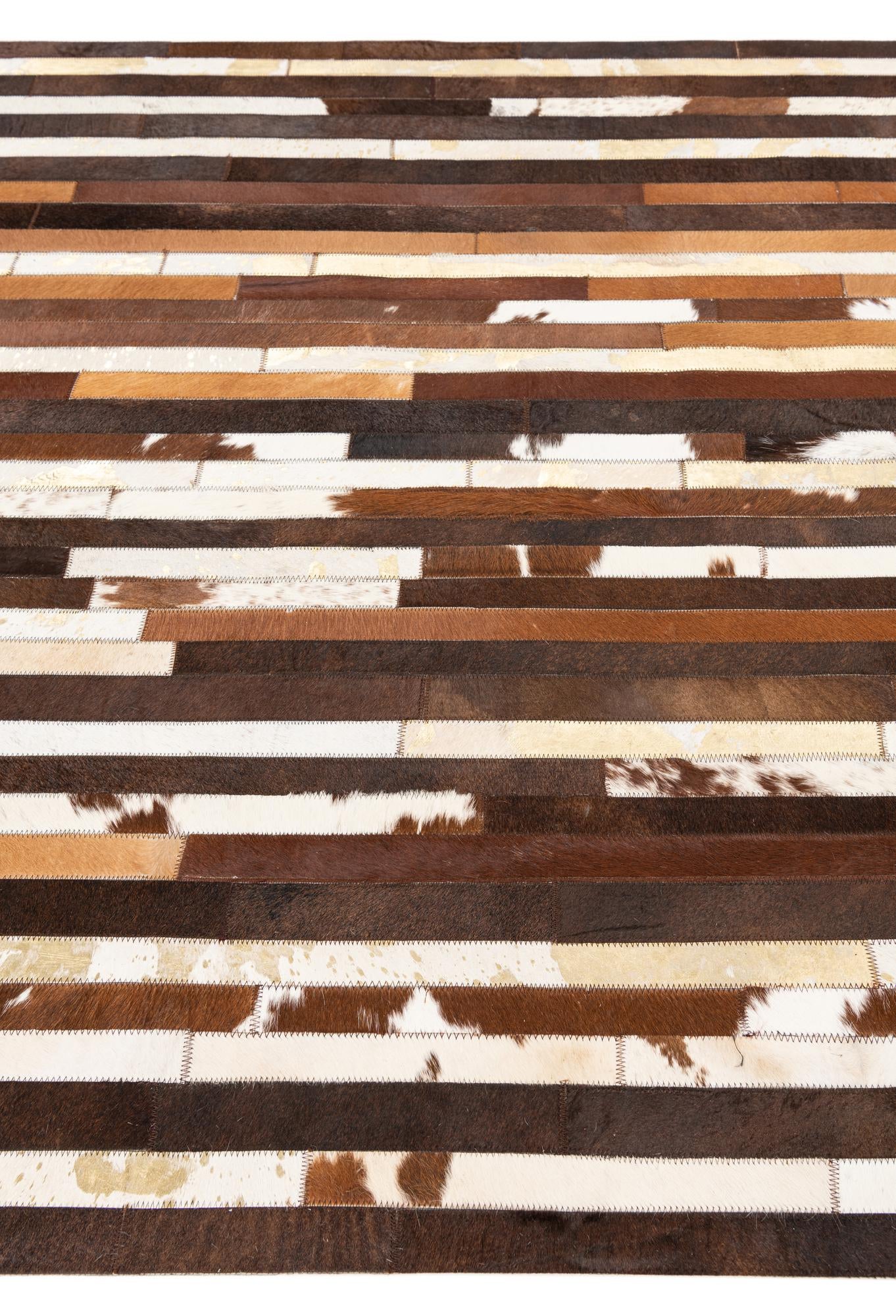 5' x 8' Cowhide Leather Rug