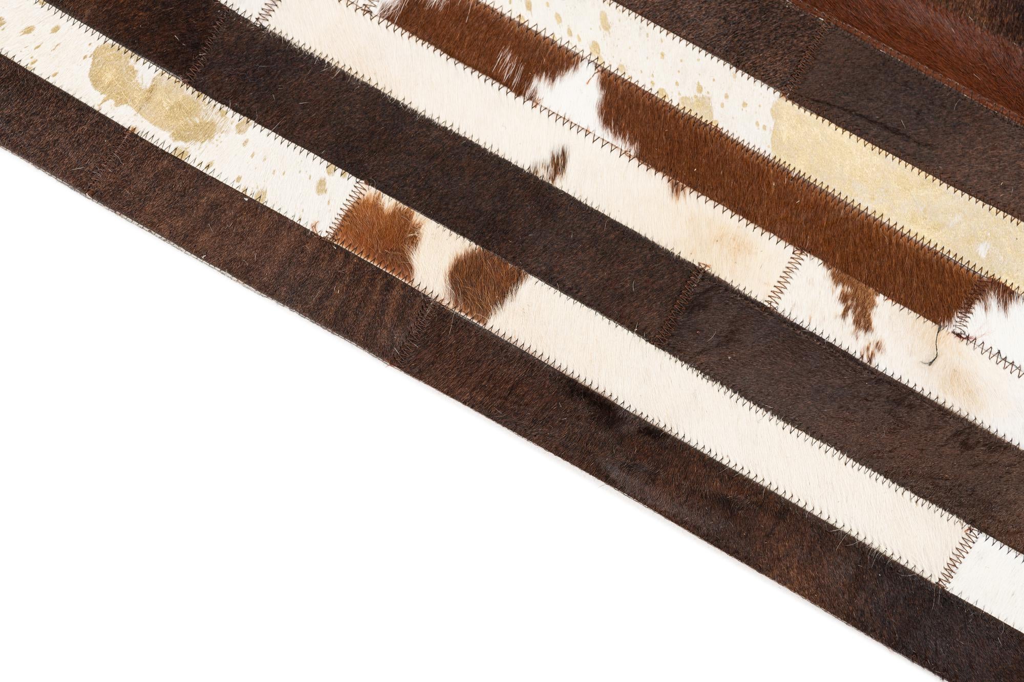 5' x 8' Cowhide Leather Rug