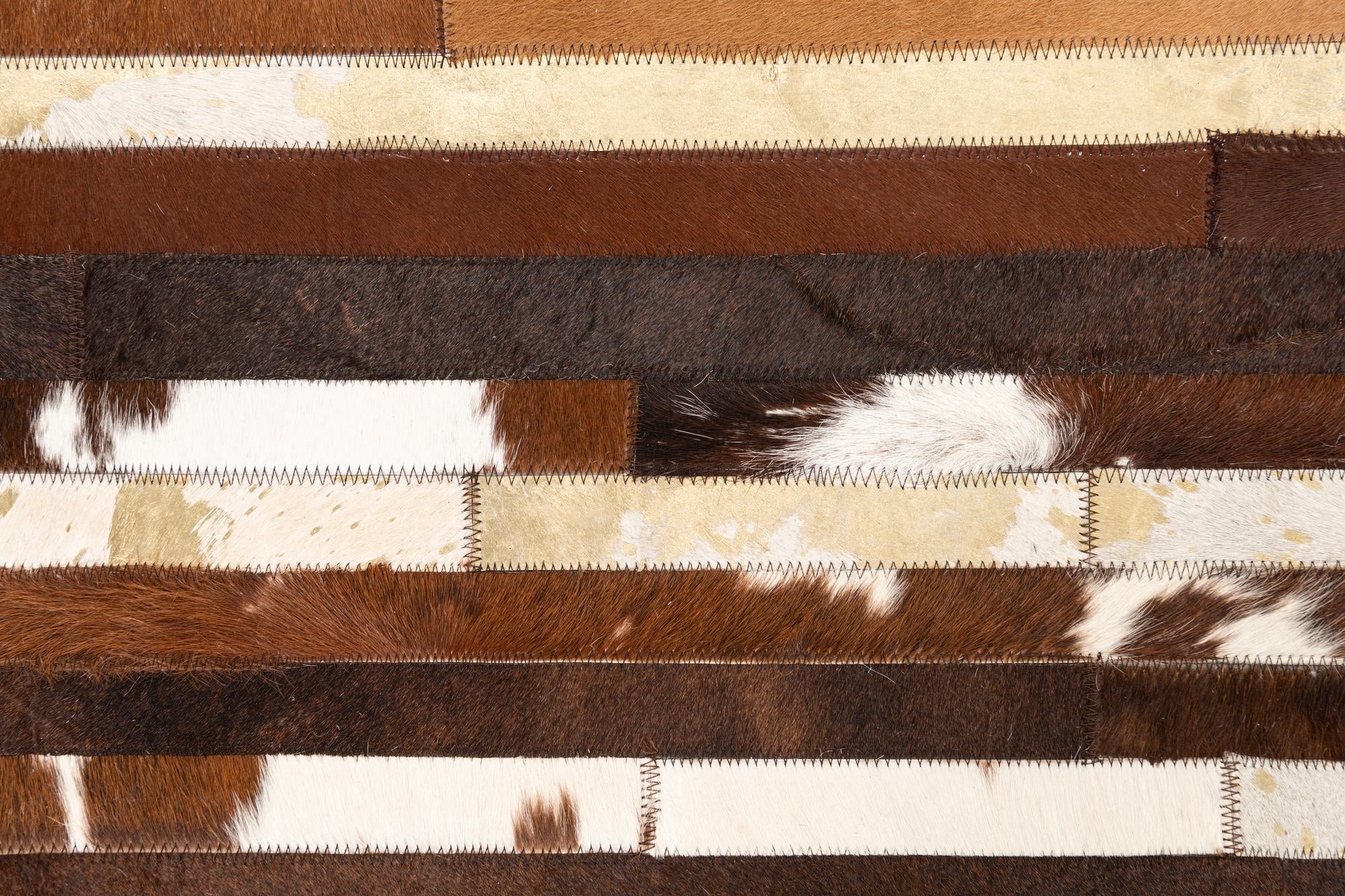 5' x 8' Cowhide Leather Rug