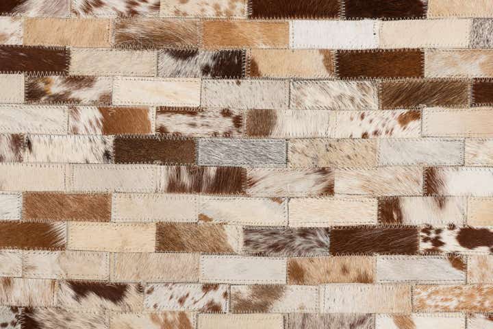 5' x 8' Cowhide Leather Rug