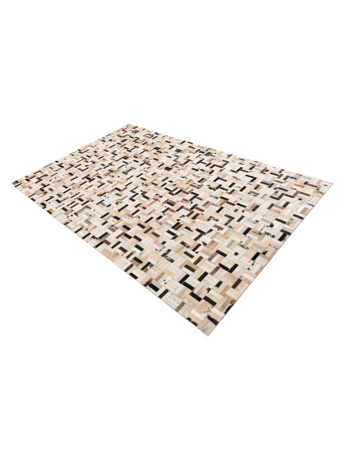 Detail image of 5' x 7' 10 Cowhide Leather Rug