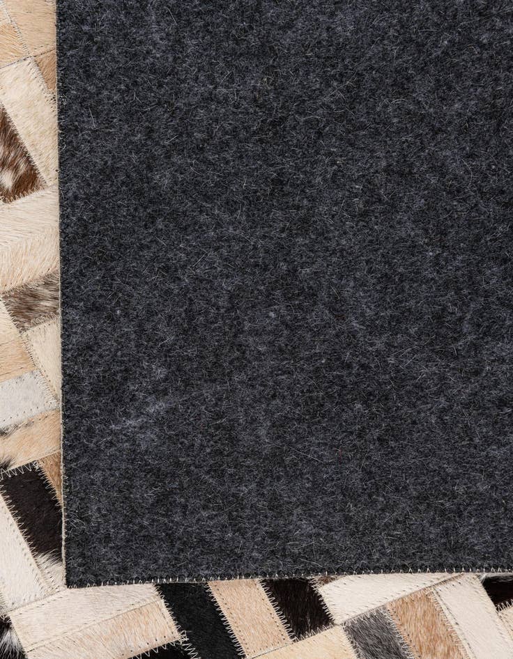 Detail image of 5' x 7' 10 Cowhide Leather Rug