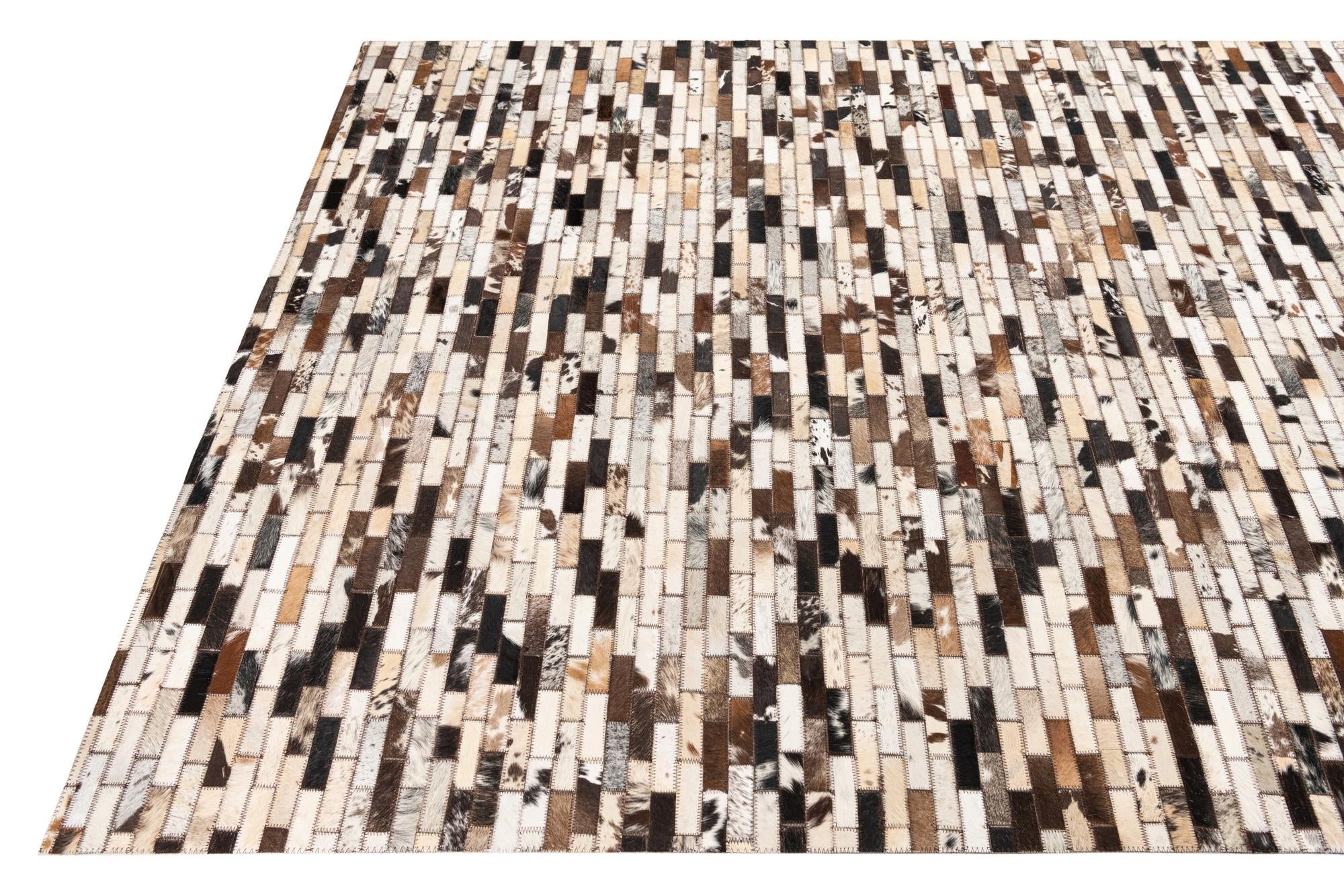 5' x 8' Cowhide Leather Rug
