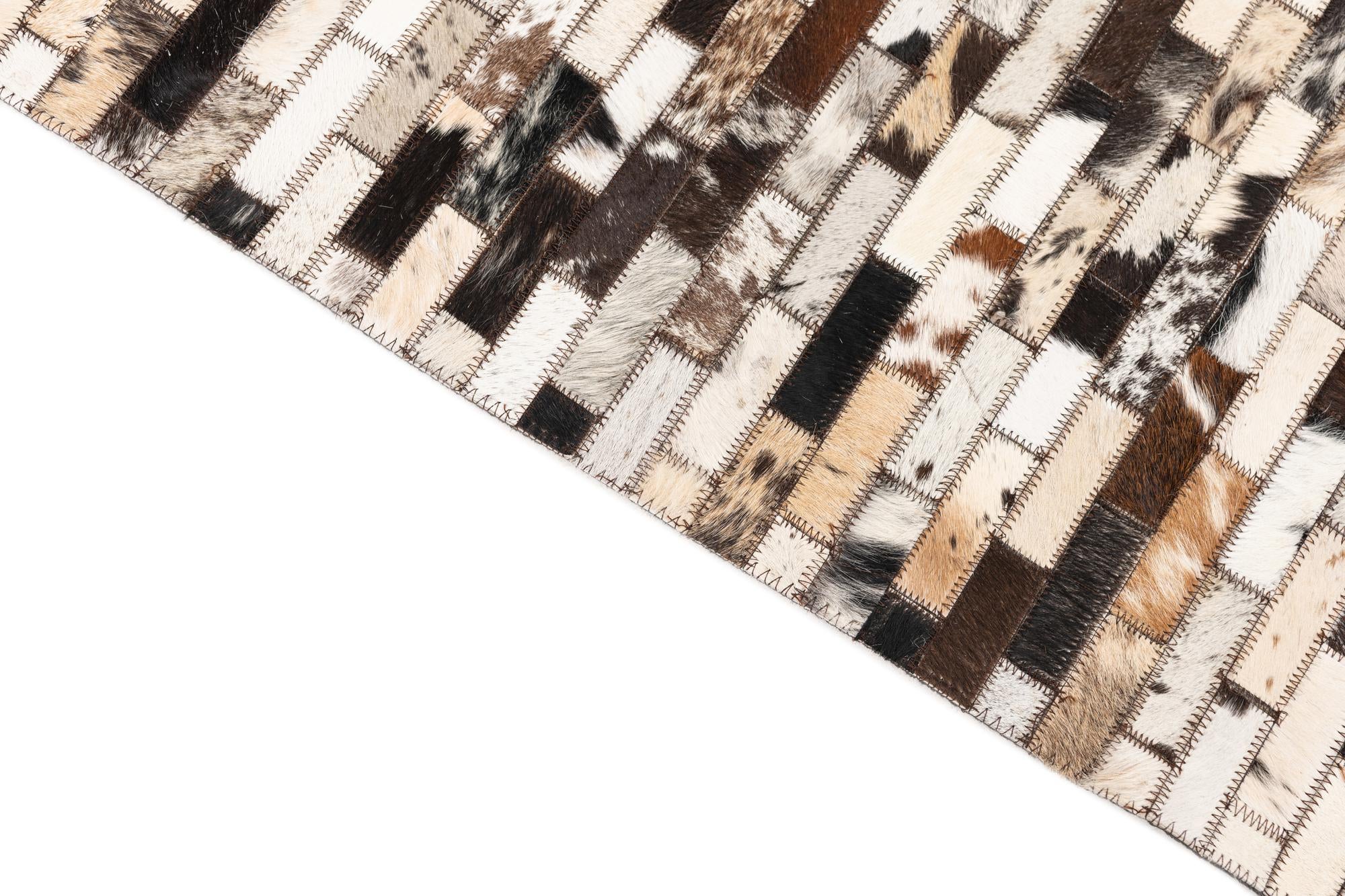 5' x 8' Cowhide Leather Rug