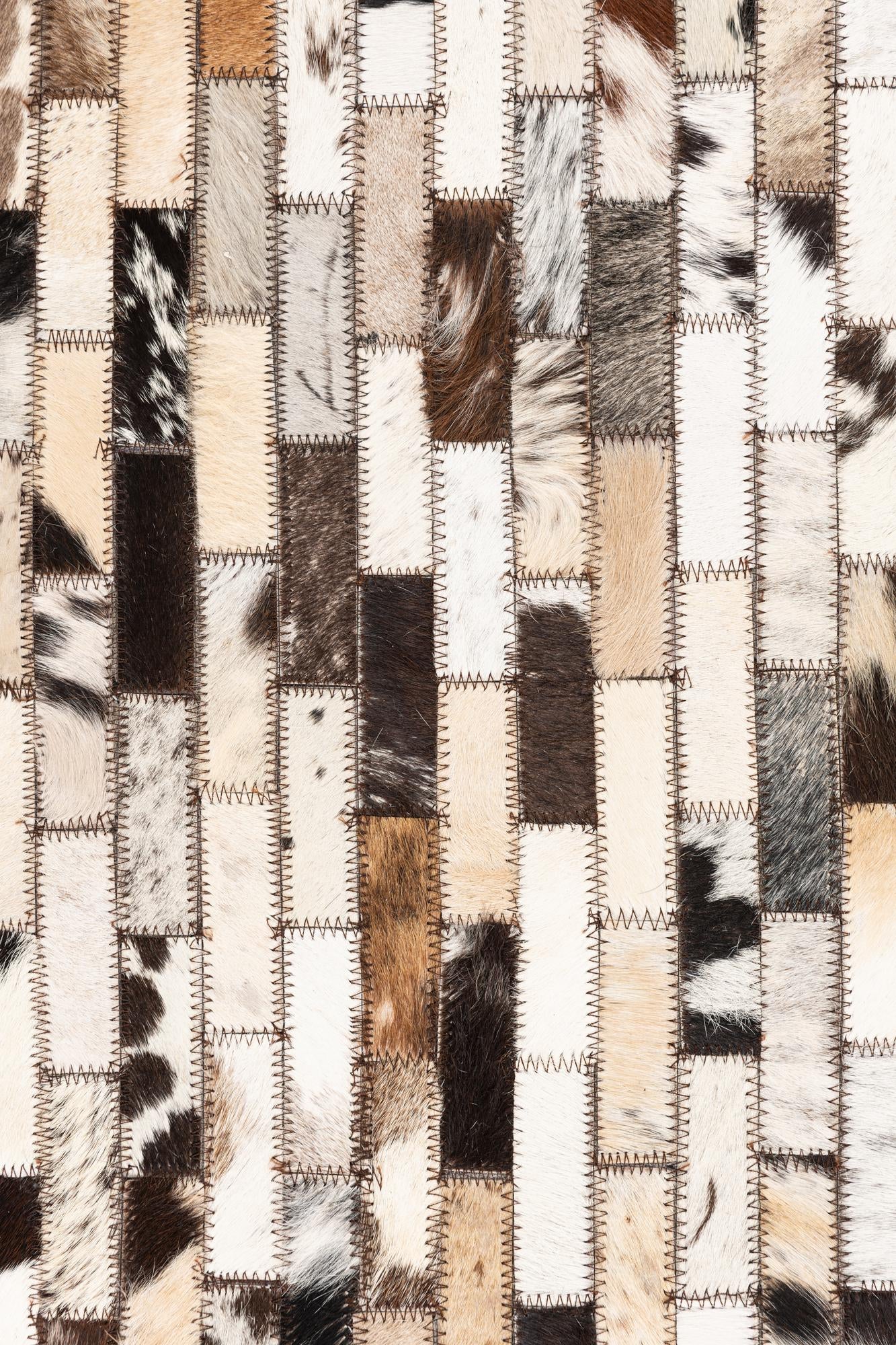 5' x 8' Cowhide Leather Rug