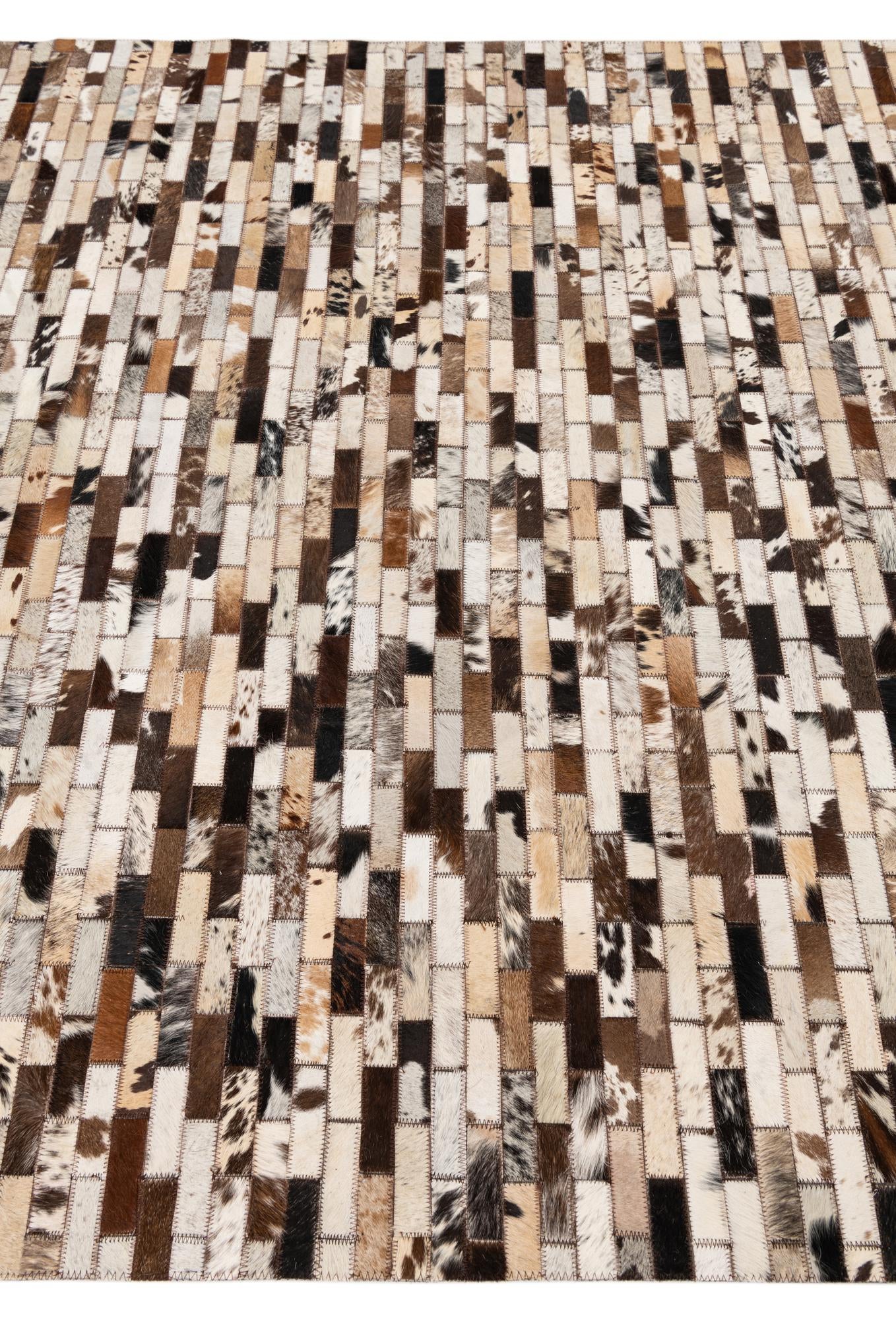 5' x 8' Cowhide Leather Rug