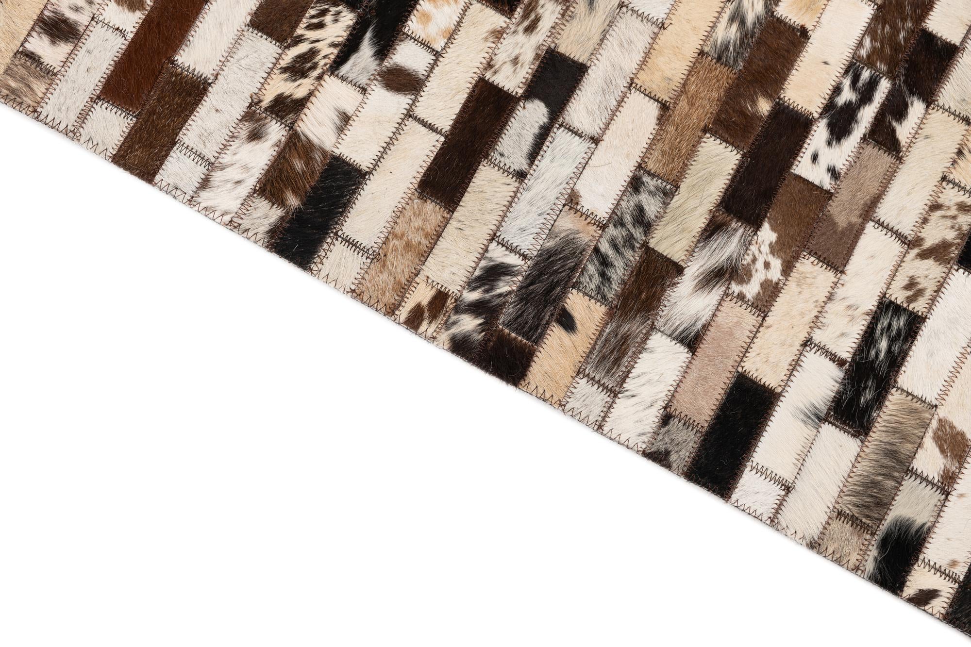 5' x 8' Cowhide Leather Rug