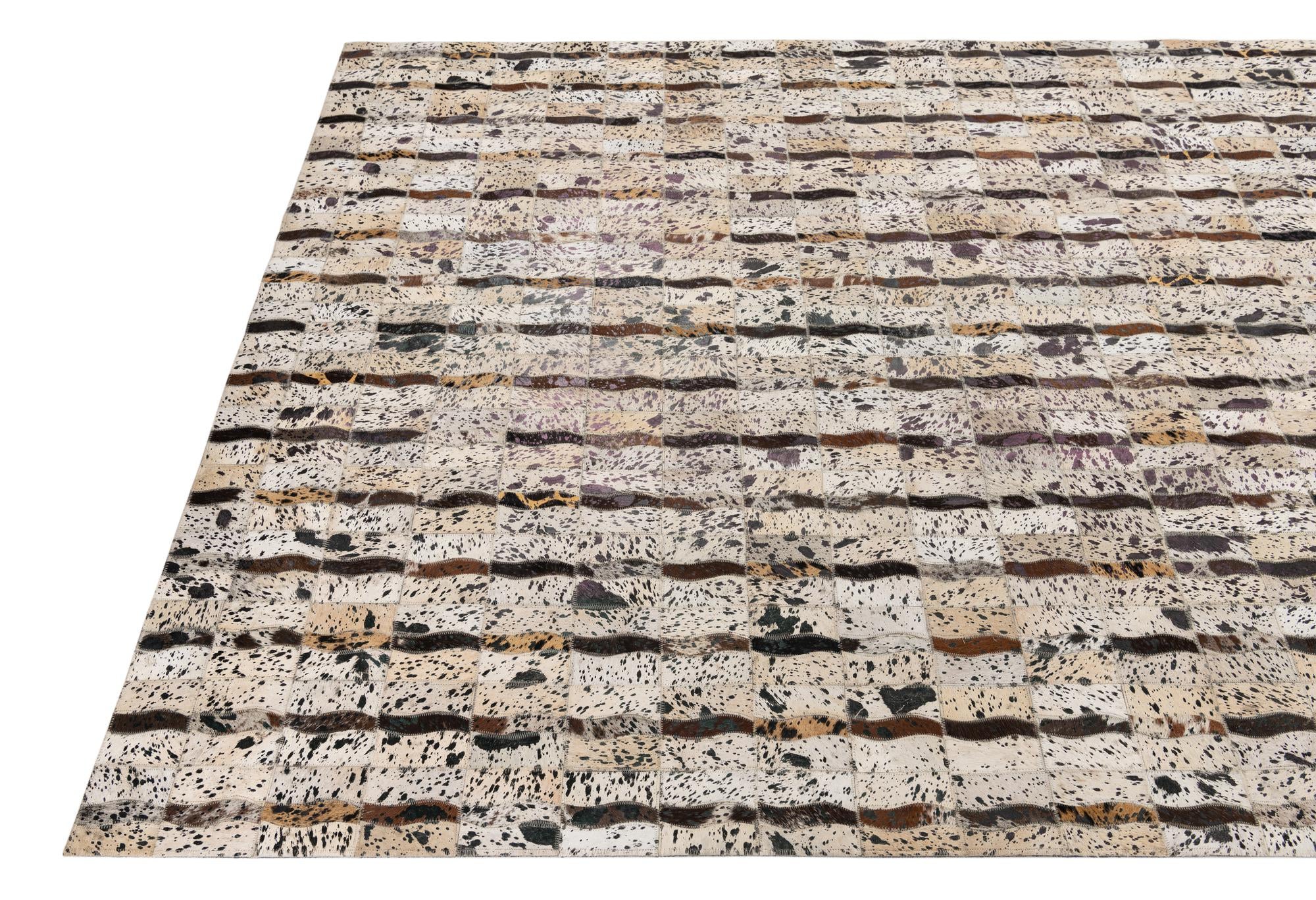 5' x 8' Cowhide Leather Rug