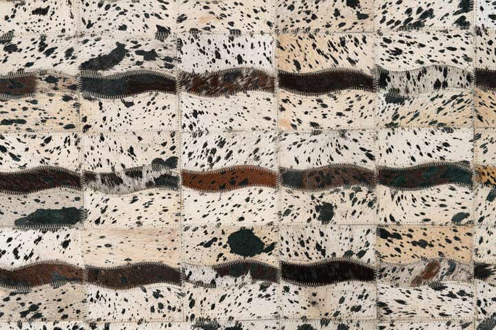 5' x 8' Cowhide Leather Rug
