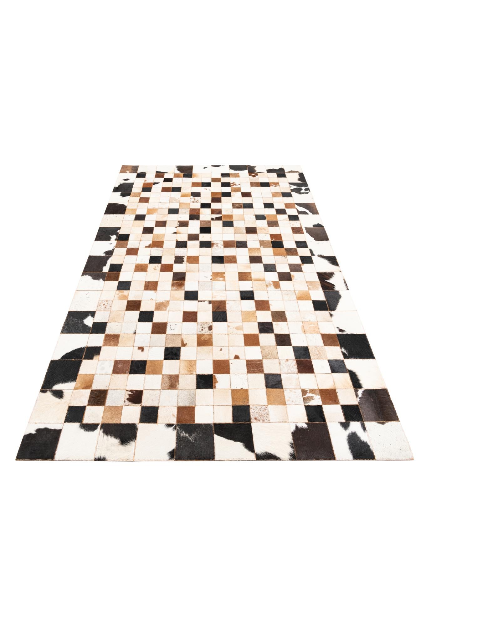 5' x 8' Cowhide Leather Rug