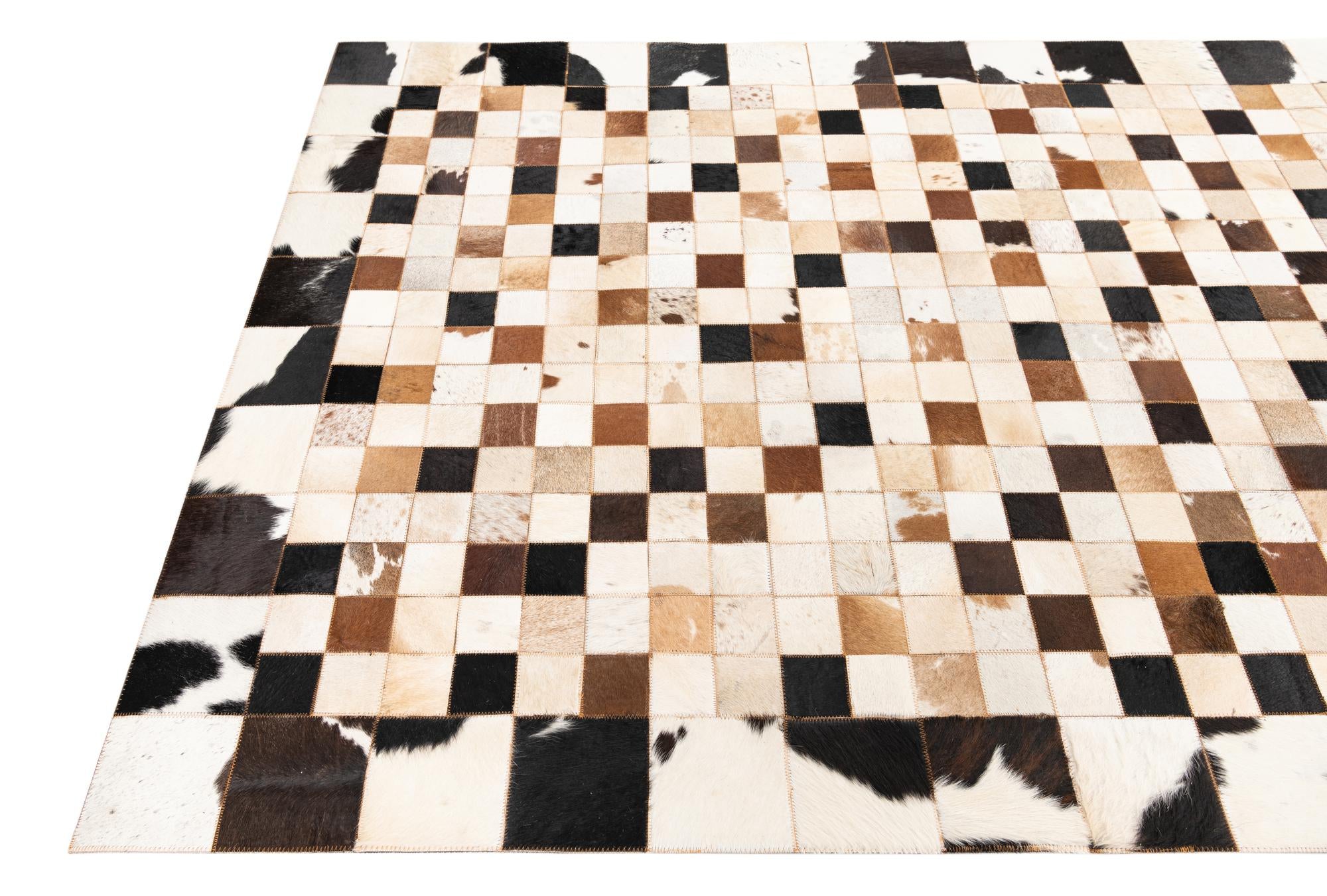 5' x 8' Cowhide Leather Rug