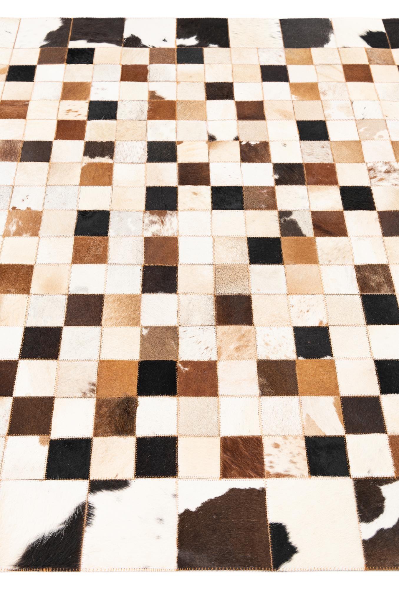 5' x 8' Cowhide Leather Rug