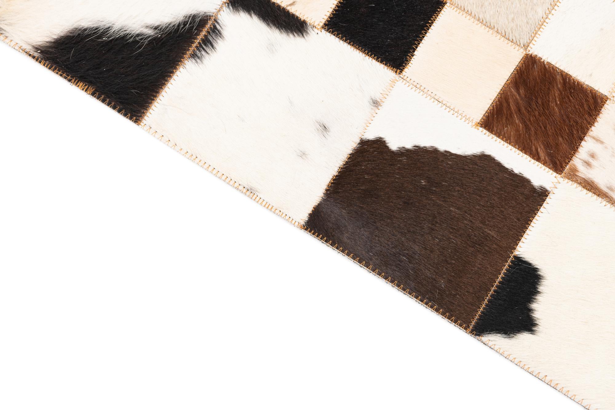 5' x 8' Cowhide Leather Rug