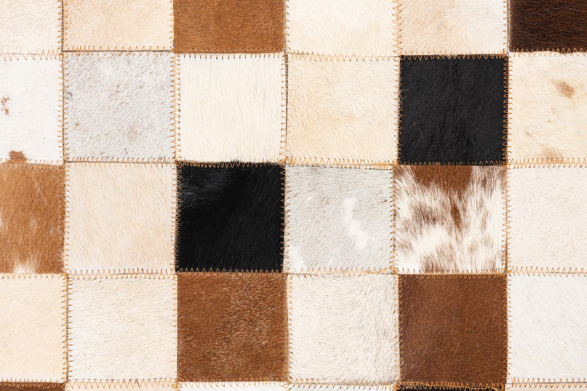 5' x 8' Cowhide Leather Rug
