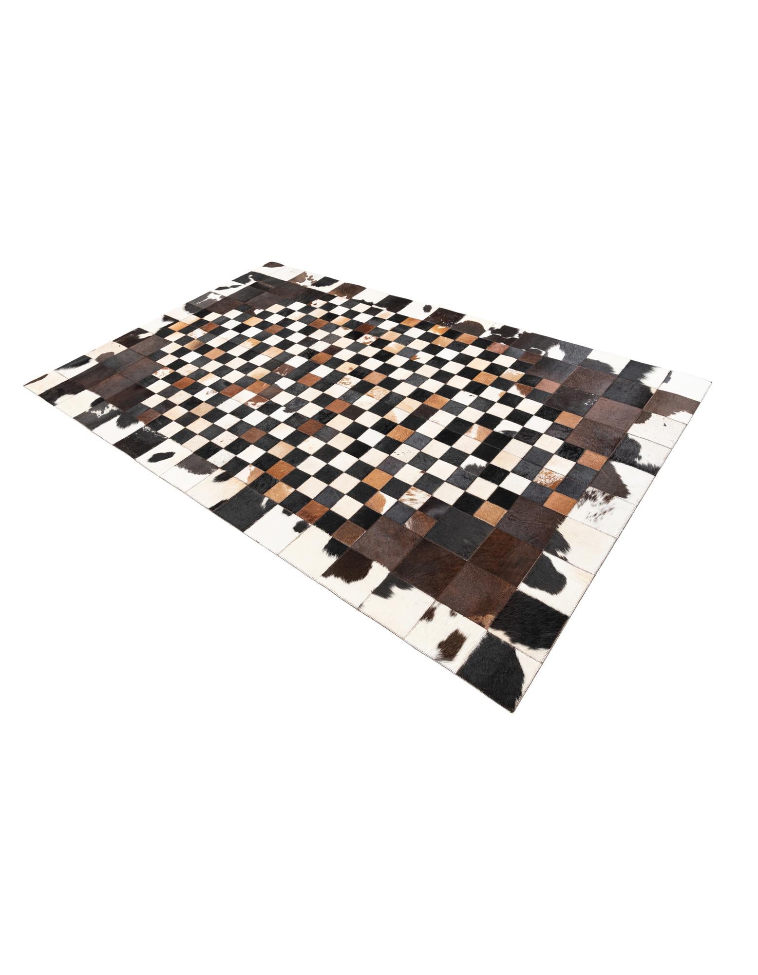 5' x 8' Cowhide Leather Rug