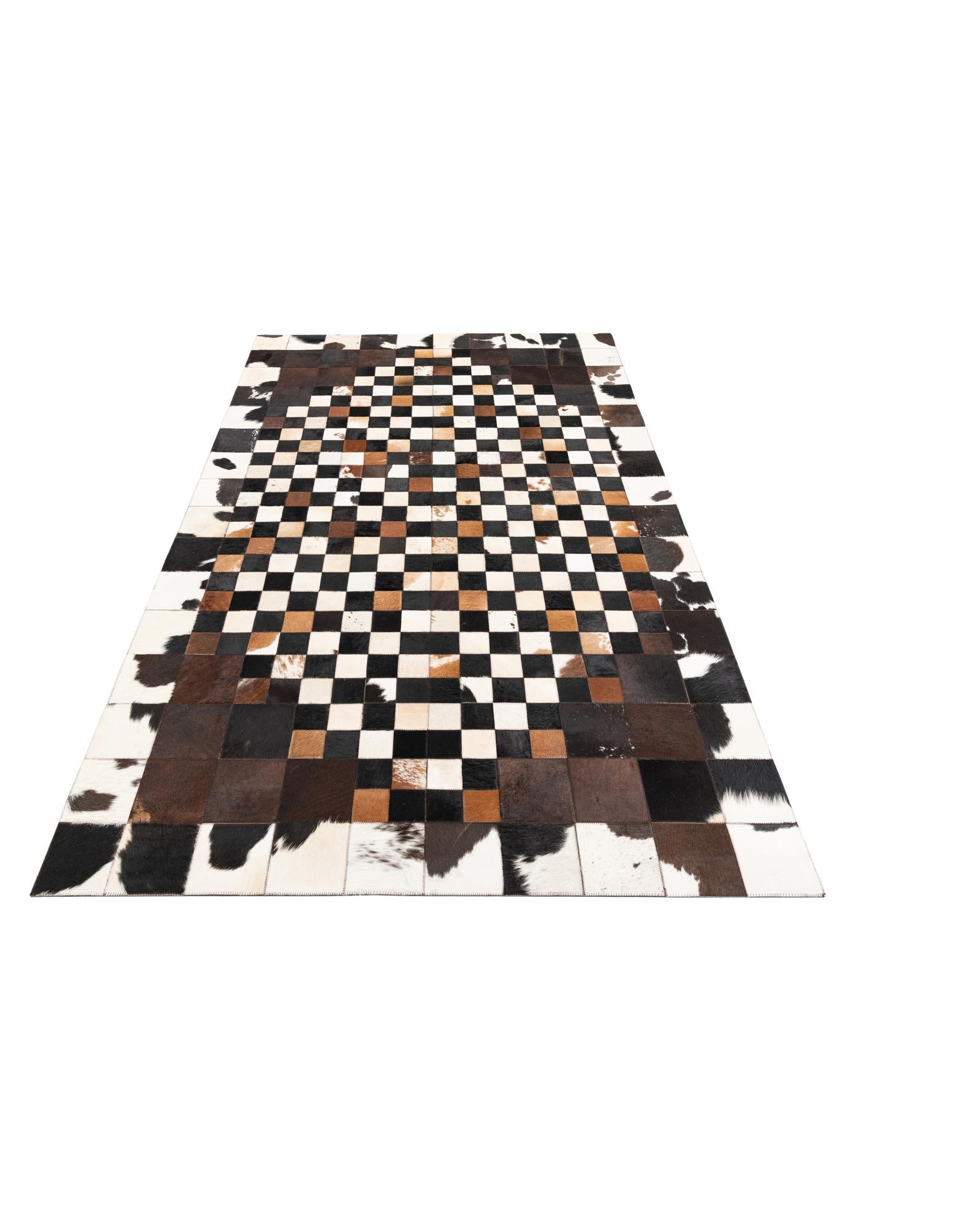 5' x 8' Cowhide Leather Rug