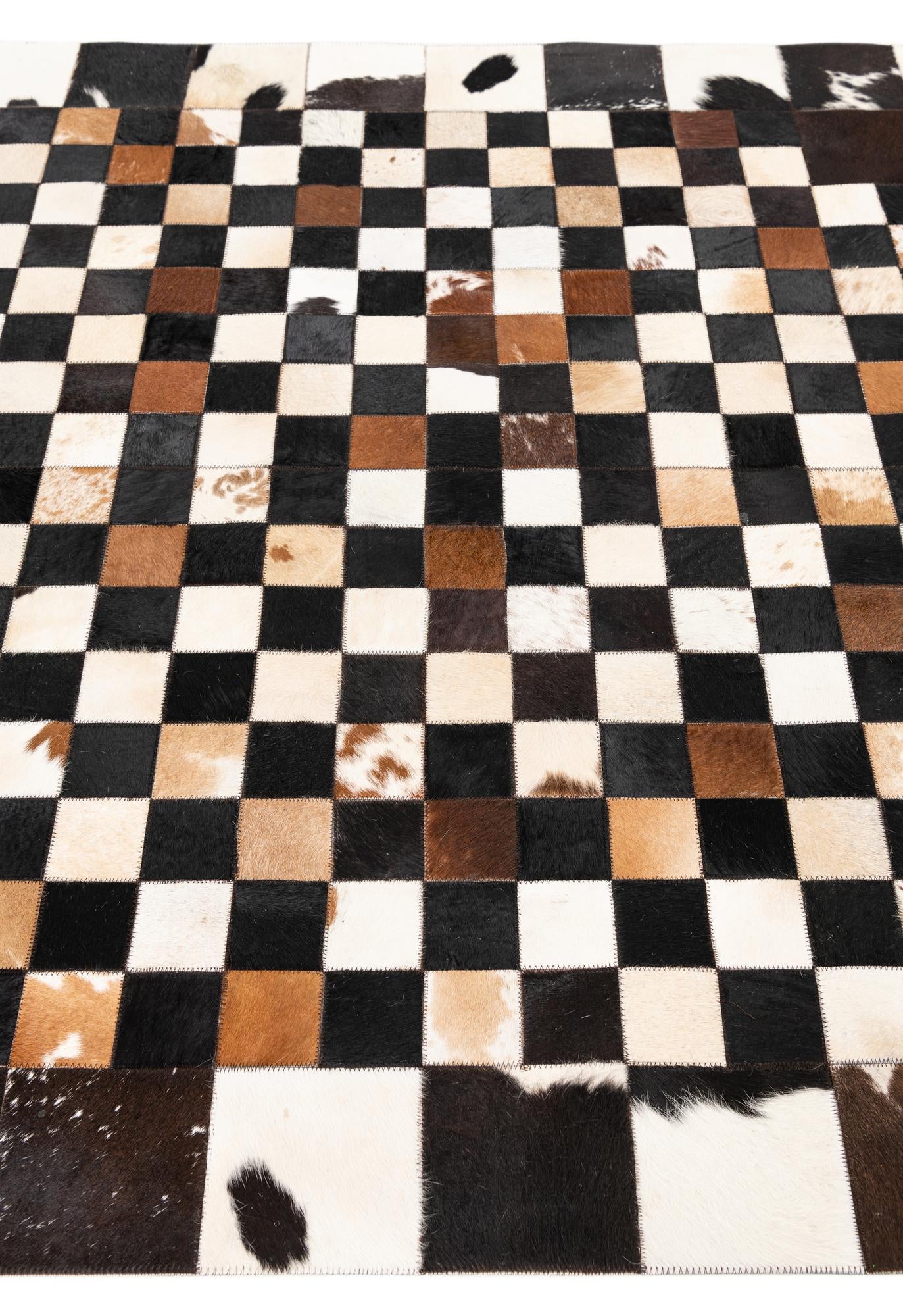 5' x 8' Cowhide Leather Rug