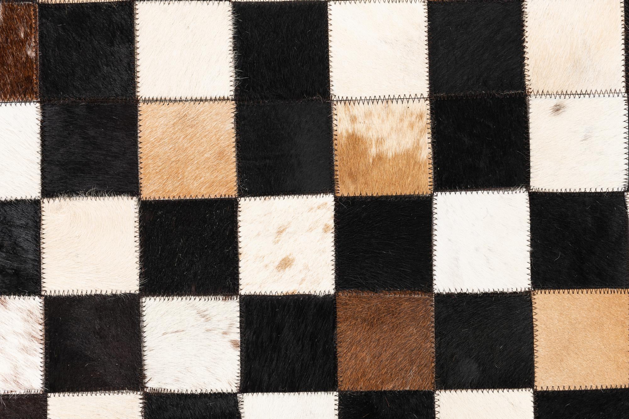 5' x 8' Cowhide Leather Rug