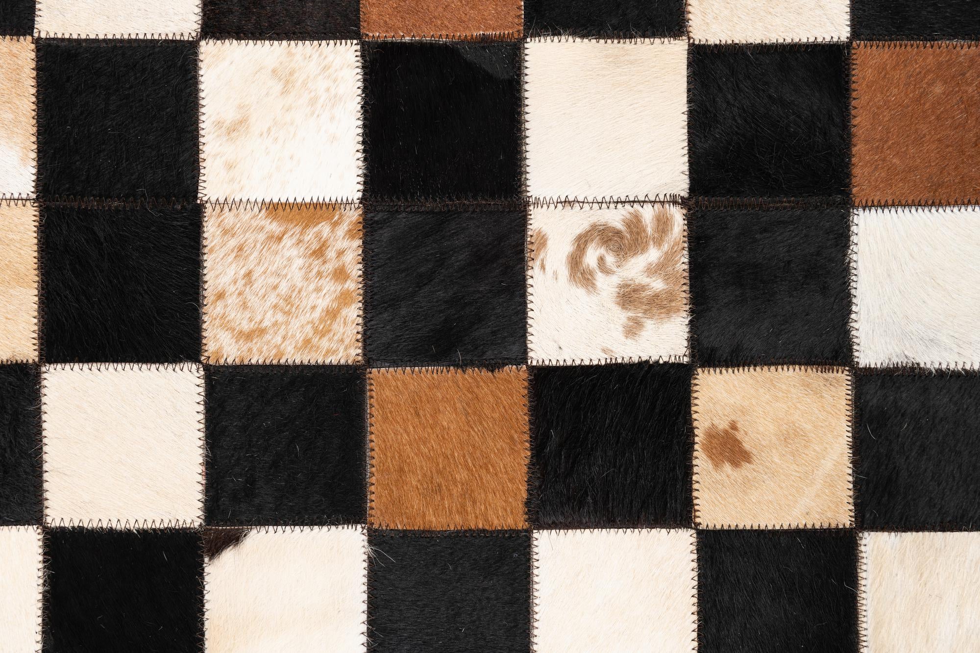 5' x 8' Cowhide Leather Rug