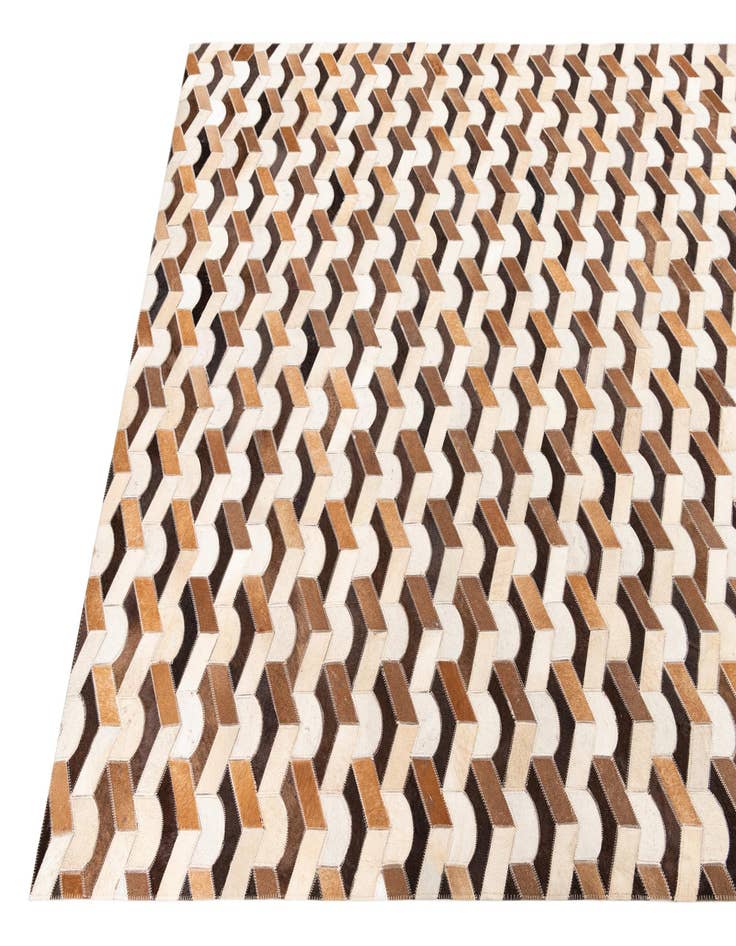 Detail image of 5' 2 x 7' 10 Cowhide Leather Rug