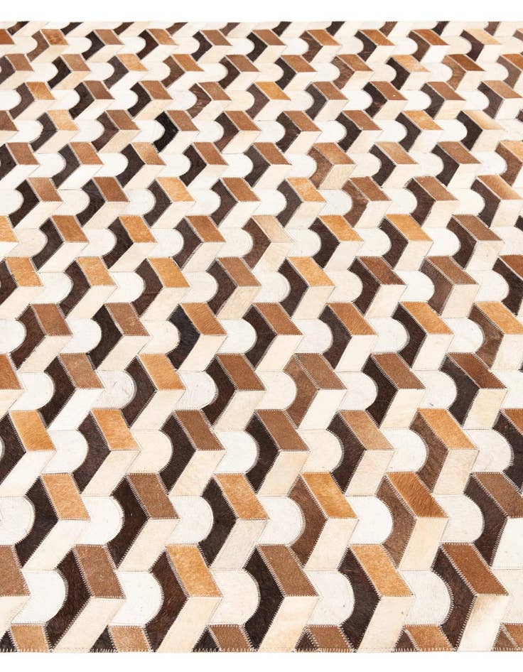 Detail image of 5' 2 x 7' 10 Cowhide Leather Rug