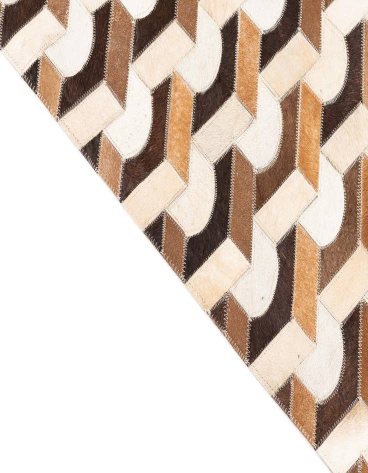 Detail image of 5' 2 x 7' 10 Cowhide Leather Rug