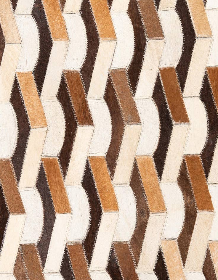 Detail image of 5' 2 x 7' 10 Cowhide Leather Rug