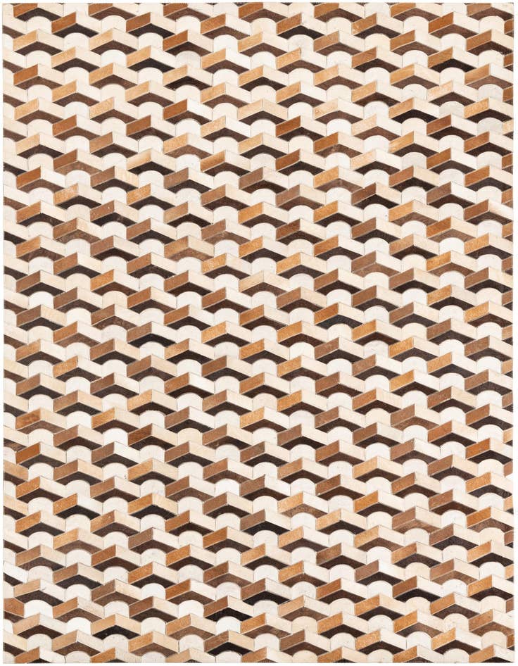 Detail image of 5' 2 x 7' 10 Cowhide Leather Rug