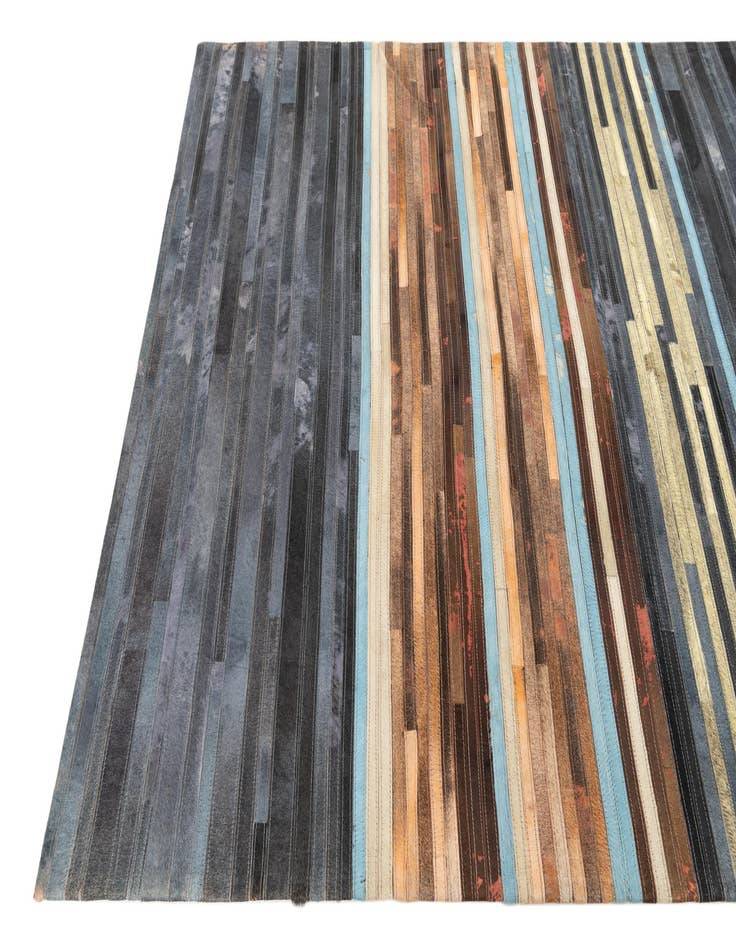 Detail image of 5' 2 x 7' 4 Cowhide Leather Rug