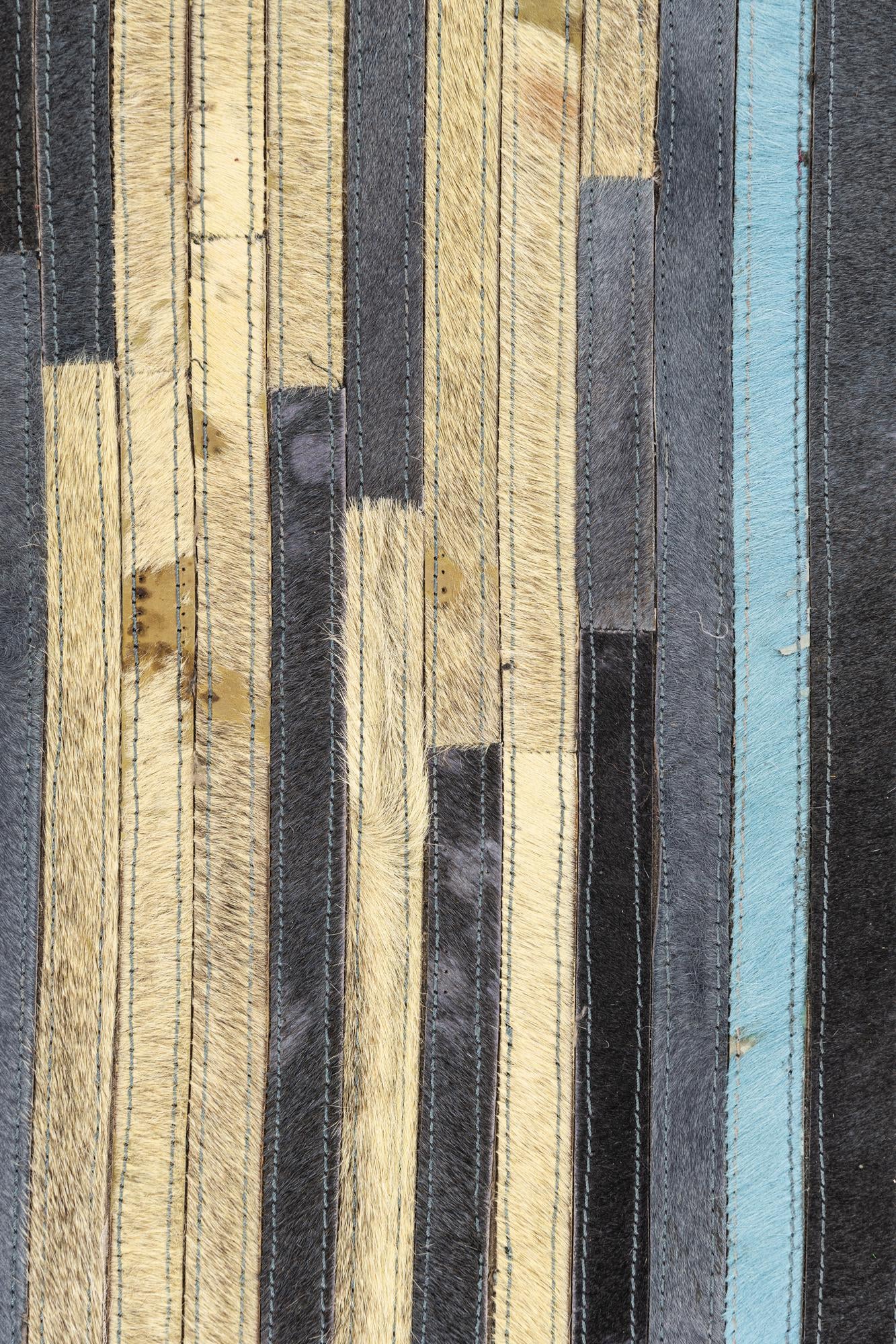5' 2 x 7' 4 Cowhide Leather Rug