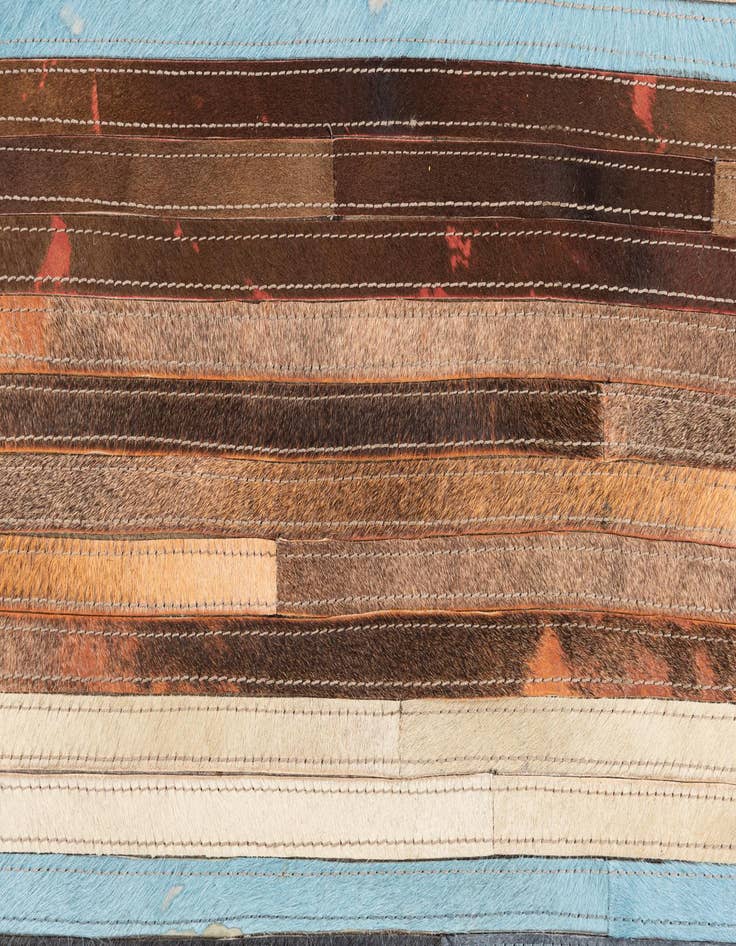 Detail image of 5' 2 x 7' 4 Cowhide Leather Rug