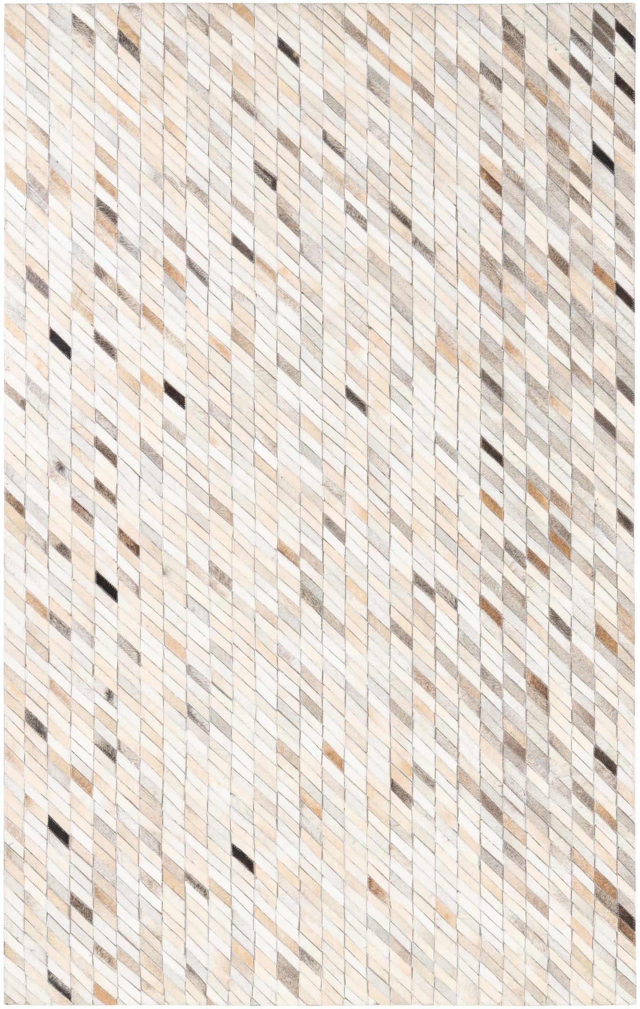 5' x 8' Cowhide Leather Rug