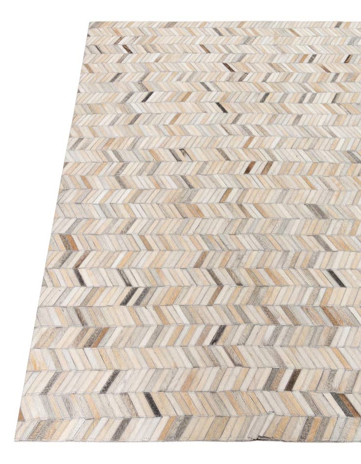 Detail image of 5' x 7' 8 Cowhide Leather Rug