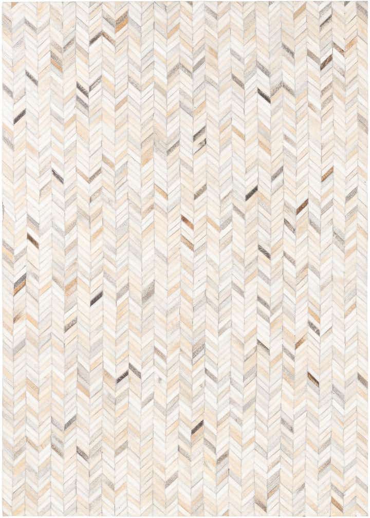 5' x 7' 8 Cowhide Leather Rug
