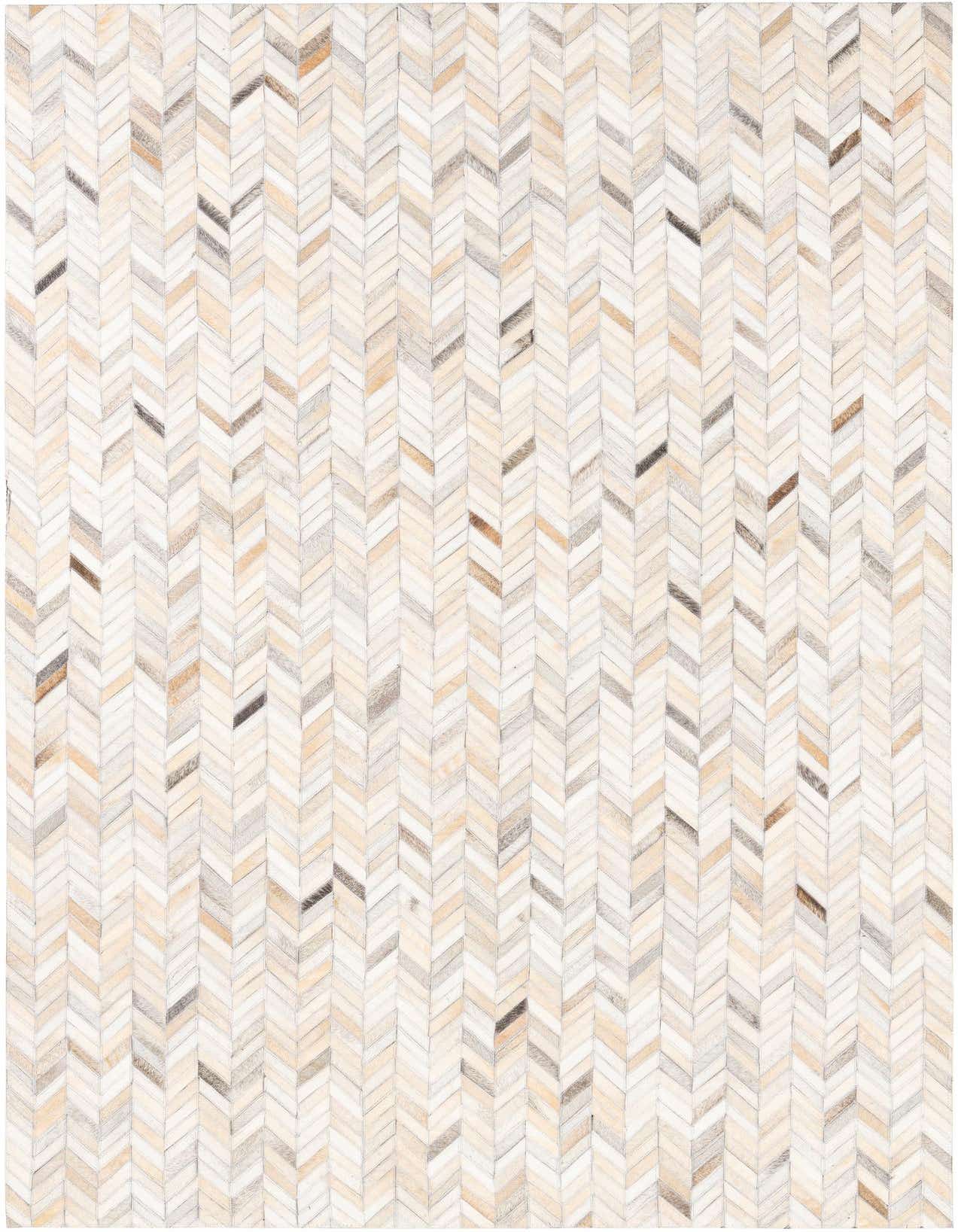 5' x 7' 8 Cowhide Leather Rug