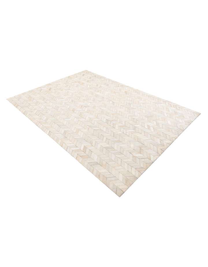 5' 3 x 7' 6 Cowhide Leather Rug